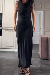 Einfarbiges Damenkleid-Set