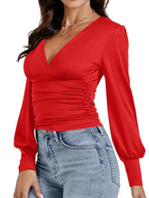 Elegante Damen-V-Neck-Oberteile im Slim Fit (2 kaufen, kostenloser Versand)
