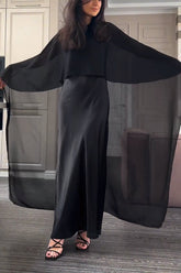 Einfarbiges Damenkleid-Set