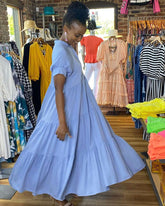 Gestuftes Maxikleid