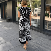 Casual Printed Short Sleeve Dress