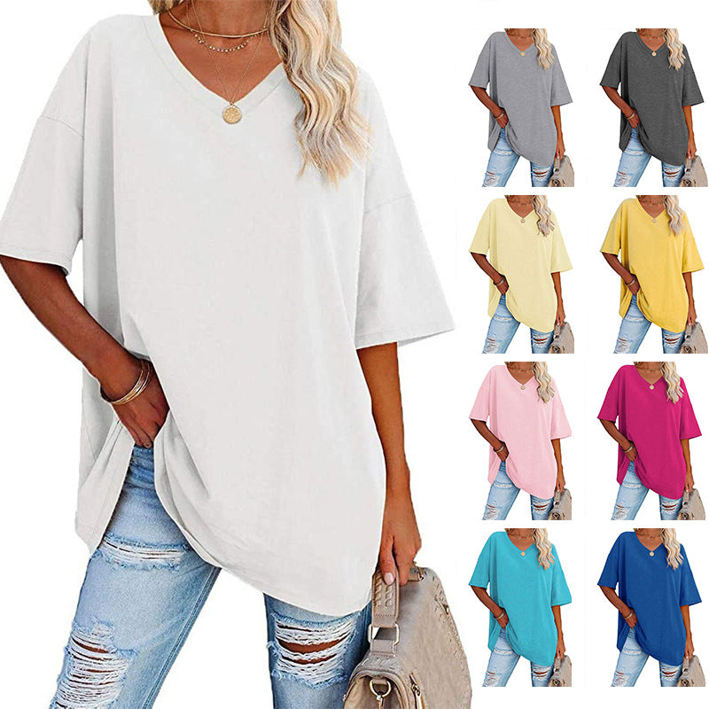 Sommerliches neues Damen-T-Shirt in lockerer Passform (3 kaufen, gratis Versand)