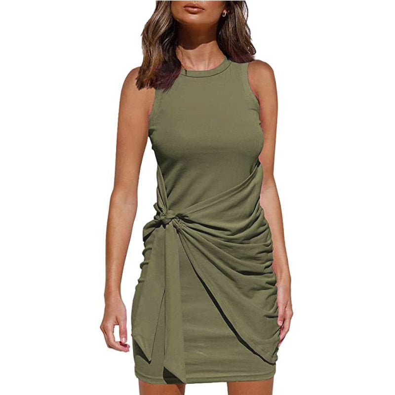 (Mehrfarbig) - Casula Wickelrock Strickkleid