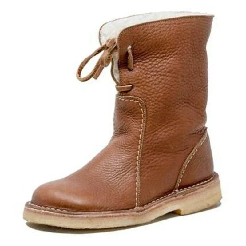 Wasserdichte, wollgefütterte orthopädische Leder-Schneestiefel
