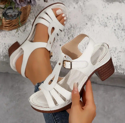Modische bequeme orthopädische Plateau-Sandalen mit klobigem Absatz