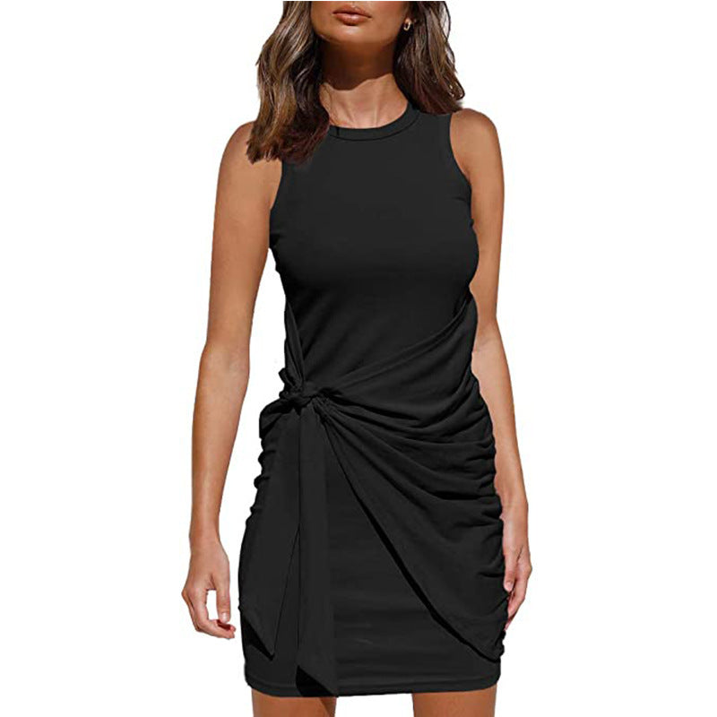 (Mehrfarbig) - Casula Wickelrock Strickkleid