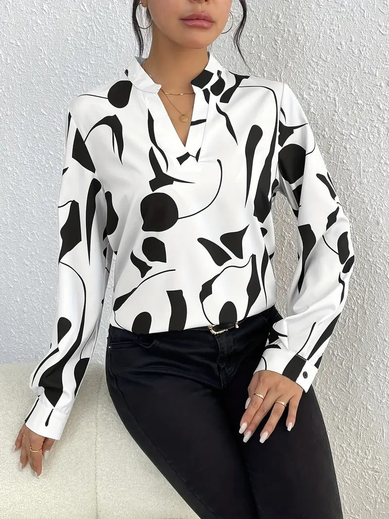Elegante bedruckte Bluse für Damen