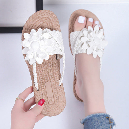 Damen Zehentrenner mit Blumenmuster