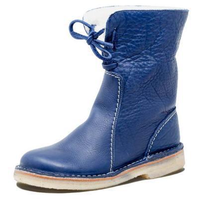 Wasserdichte, wollgefütterte orthopädische Leder-Schneestiefel