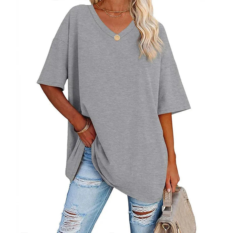 Sommerliches neues Damen-T-Shirt in lockerer Passform (3 kaufen, gratis Versand)