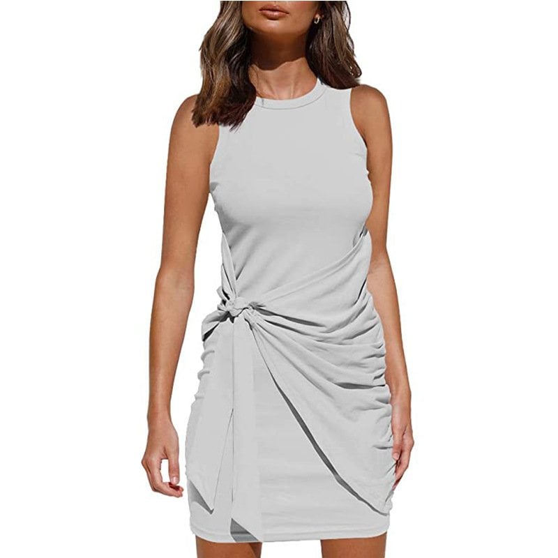 (Mehrfarbig) - Casula Wickelrock Strickkleid