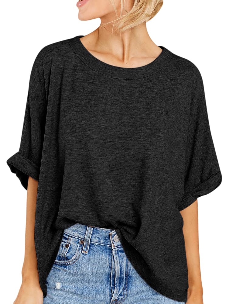 Damen Sommer Oversized Freizeit T-Shirt (3 kaufen, kostenloser Versand)