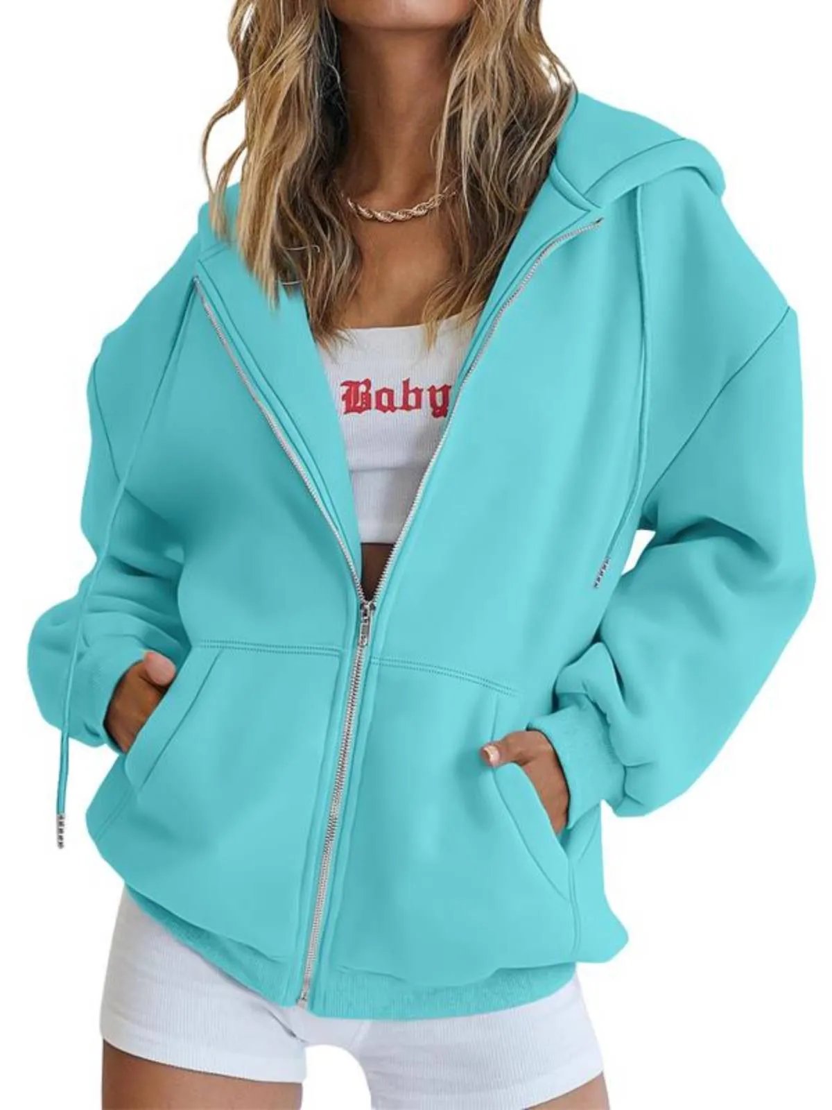 Winter Womens Zip Up Hoodies Oversized Sweatshirts(Buy 2 Free Shipping)