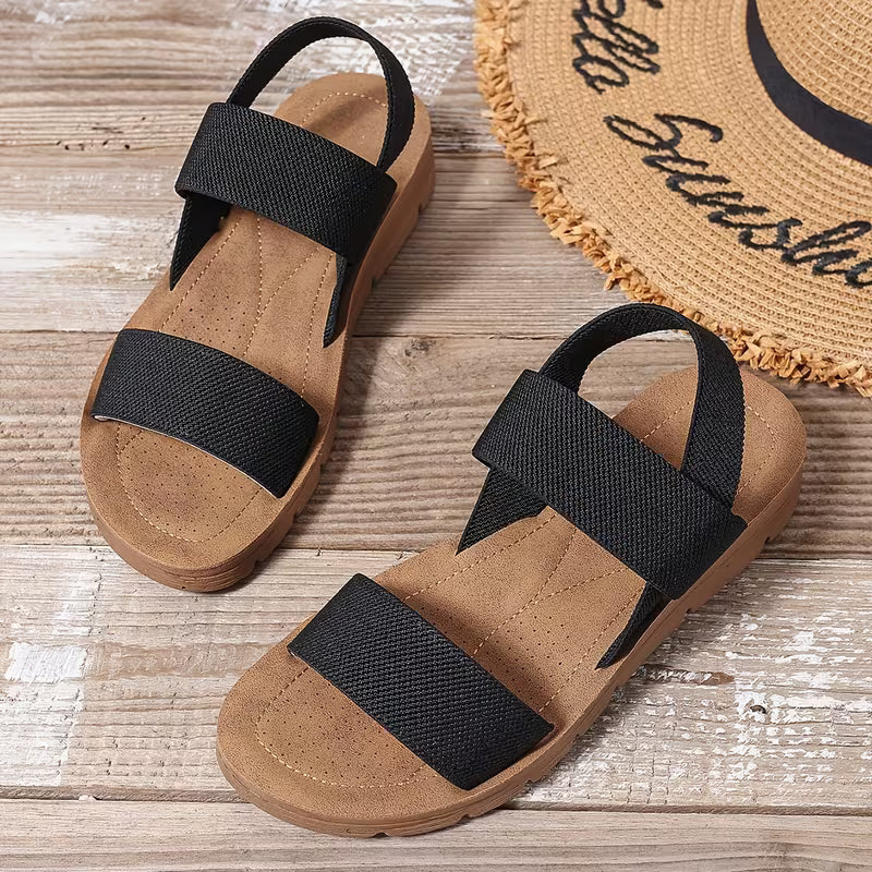Women’s Elastic Wedge Sandals – Comfortable Summer Walking Shoes