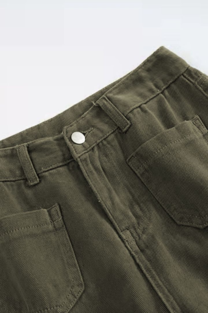 New Dual Pocket Front Wide Leg Jeans