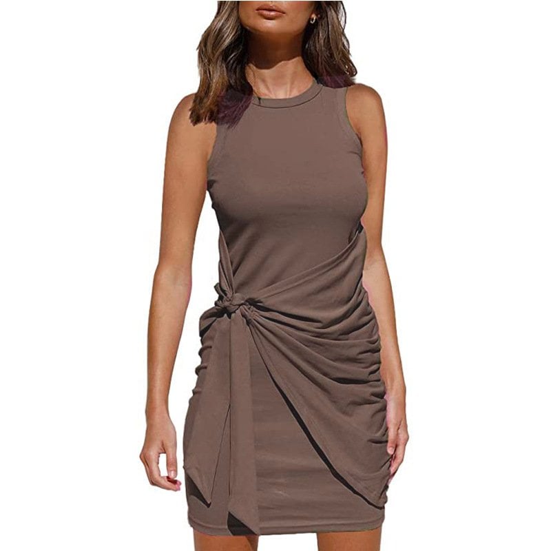 (Mehrfarbig) - Casula Wickelrock Strickkleid