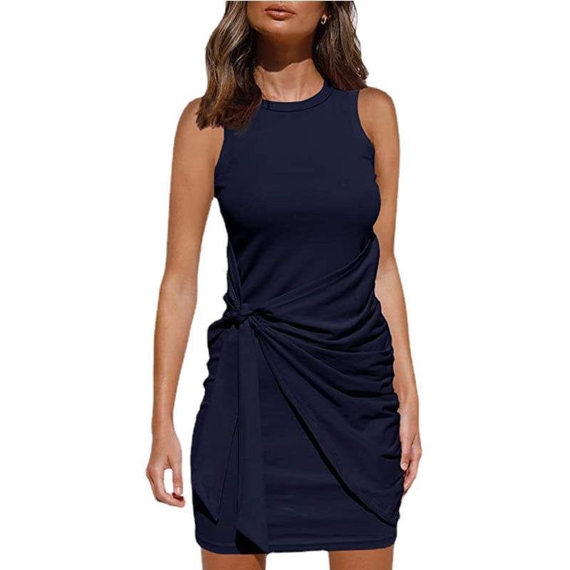 (Mehrfarbig) - Casula Wickelrock Strickkleid