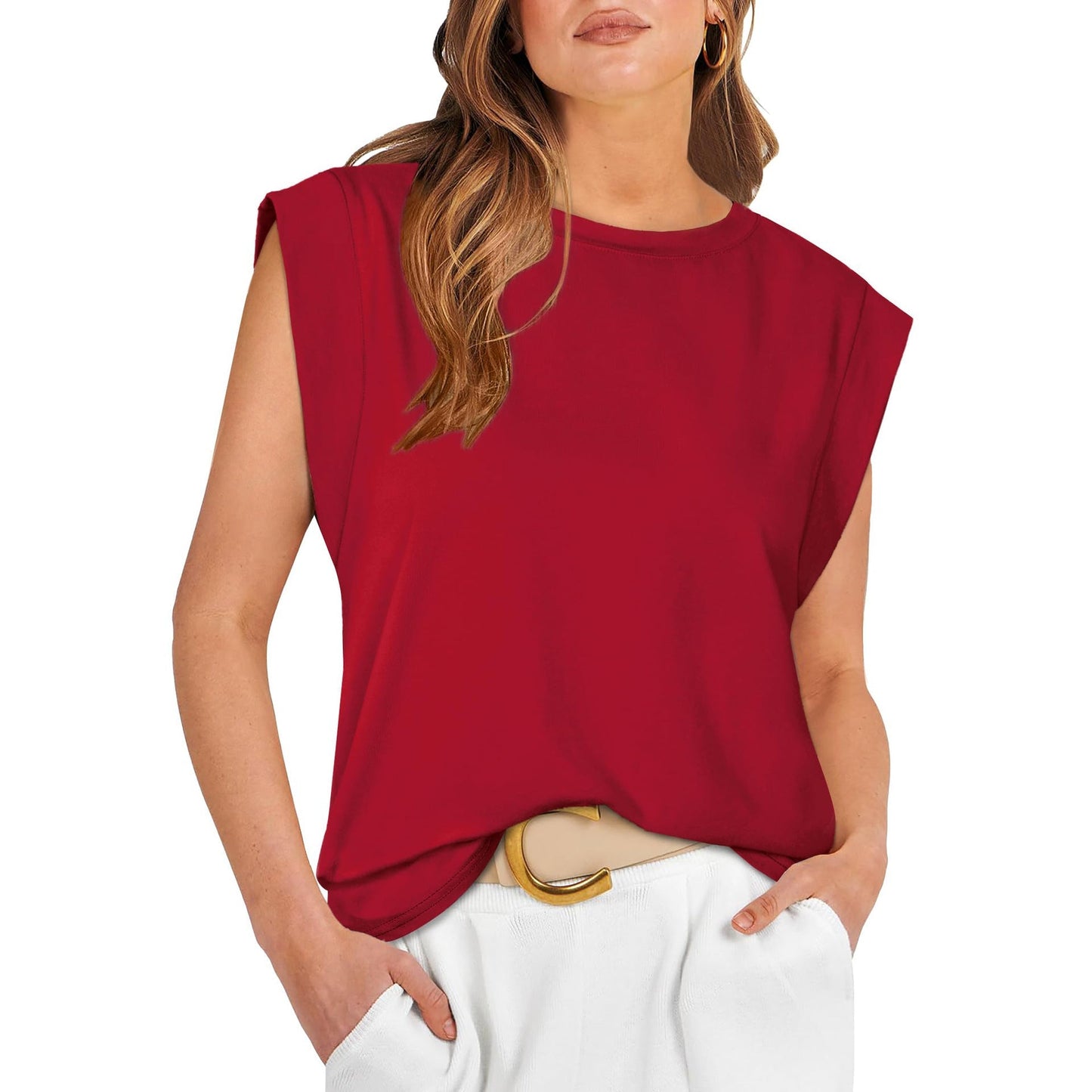 Damen Basic Fashion Freizeit Weste T-Shirt (Kaufe 3, kostenloser Versand)
