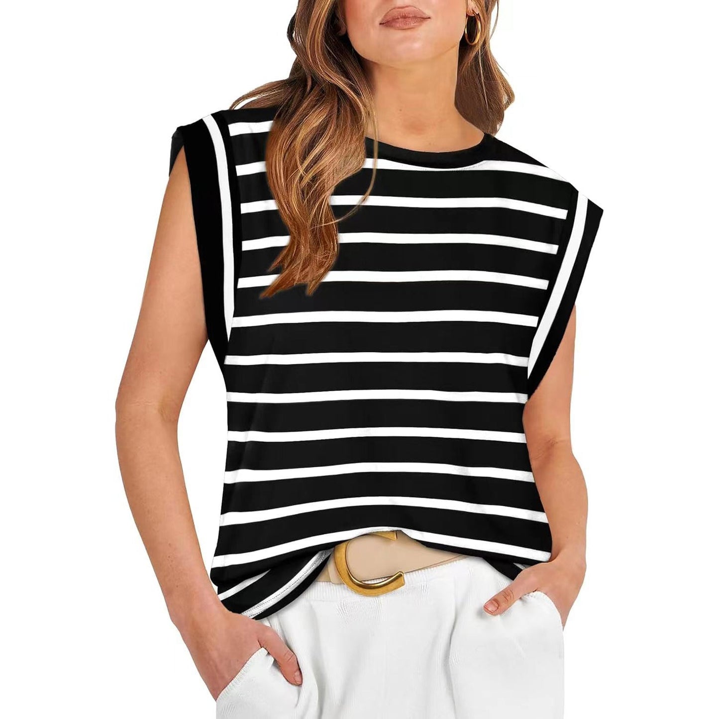 Damen Basic Fashion Freizeit Weste T-Shirt (Kaufe 3, kostenloser Versand)