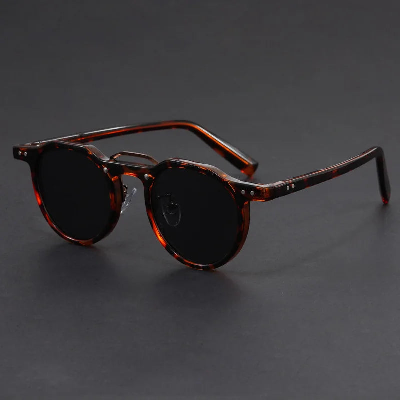 Runde Sonnenbrille im Vintage-Stil – leichte UV400-Brille