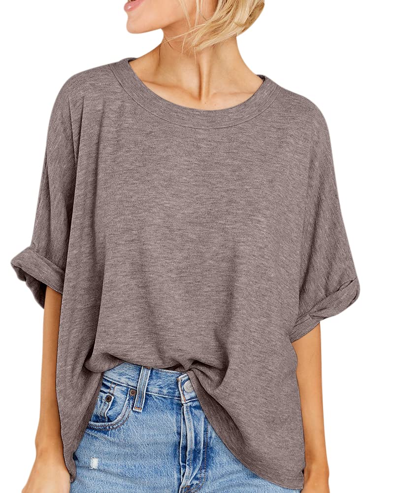 Damen Sommer Oversized Freizeit T-Shirt (3 kaufen, kostenloser Versand)