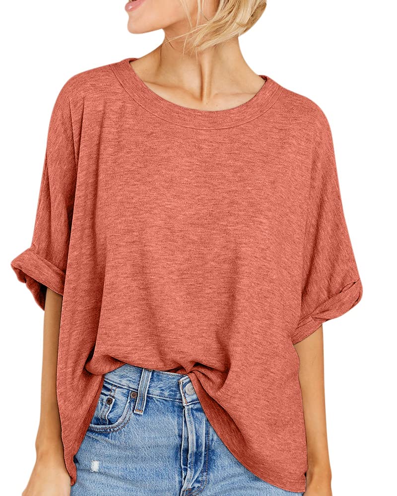 Damen Sommer Oversized Freizeit T-Shirt (3 kaufen, kostenloser Versand)