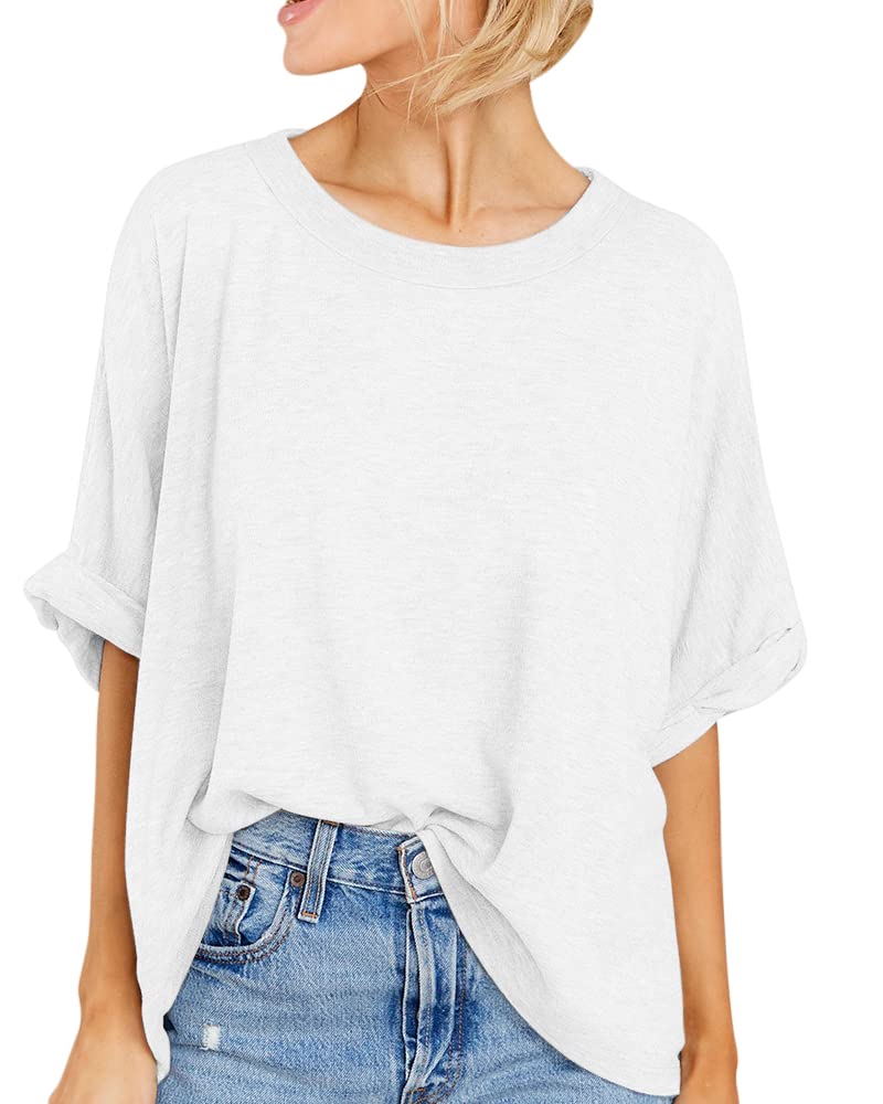 Damen Sommer Oversized Freizeit T-Shirt (3 kaufen, kostenloser Versand)