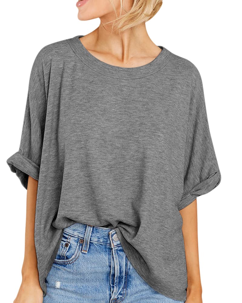 Damen Sommer Oversized Freizeit T-Shirt (3 kaufen, kostenloser Versand)