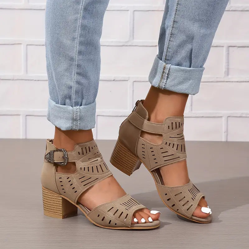 Women's Orthopaedic High Heel Leather Shoes