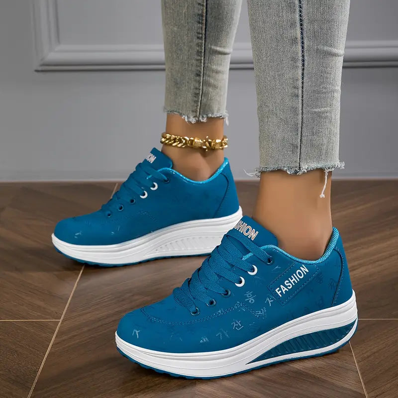 Women's Casual Fashion Breathable Platform Wedge Orthopaedic Sneakers