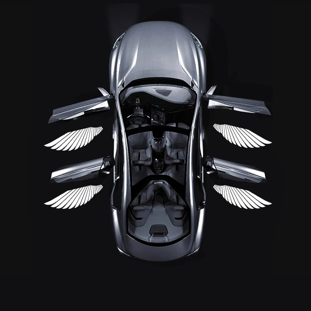 Auto-Türleuchten mit Engelflügel-Motiv