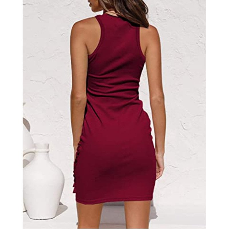 (Mehrfarbig) - Casula Wickelrock Strickkleid