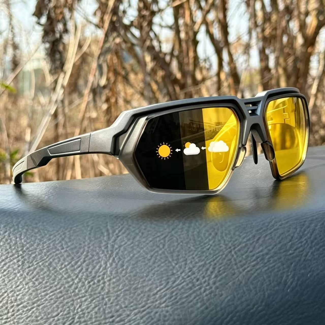 Wrap-Around Polarized Sport Sunglasses for Cycling & Running