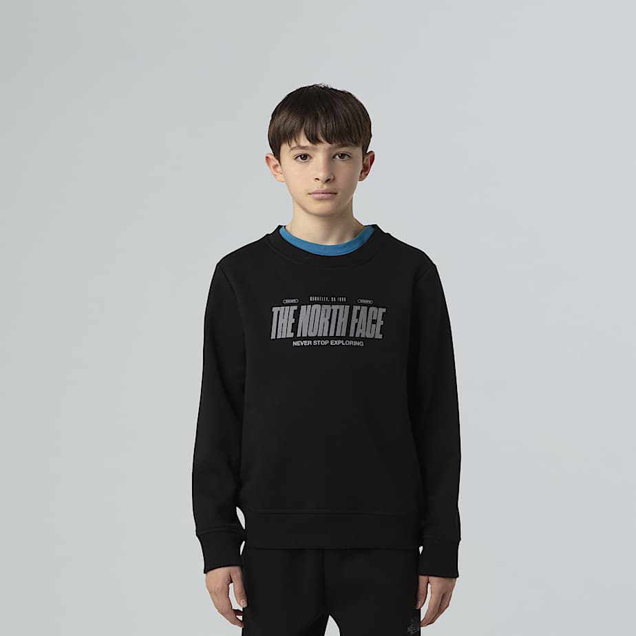 Reflektierendes Sweatshirt für Jungen mit Logo, legere Passform