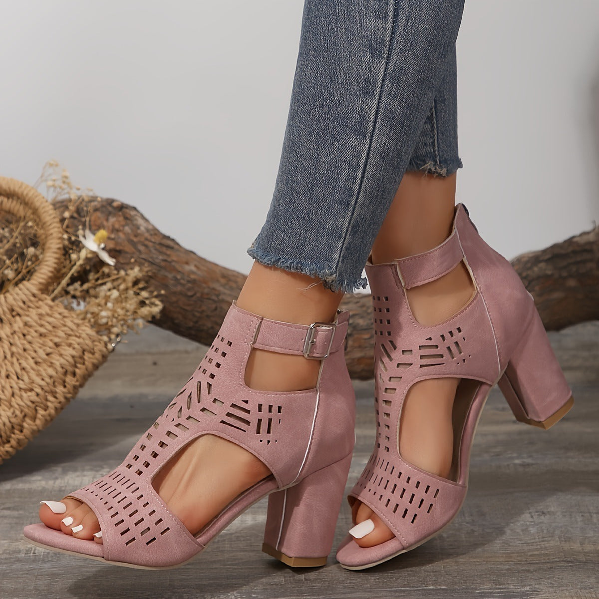 Women's Retro Stacked Heeled Orthopedic Sandals