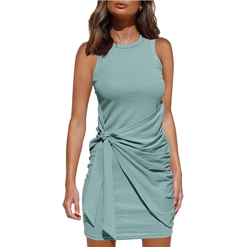 (Mehrfarbig) - Casula Wickelrock Strickkleid