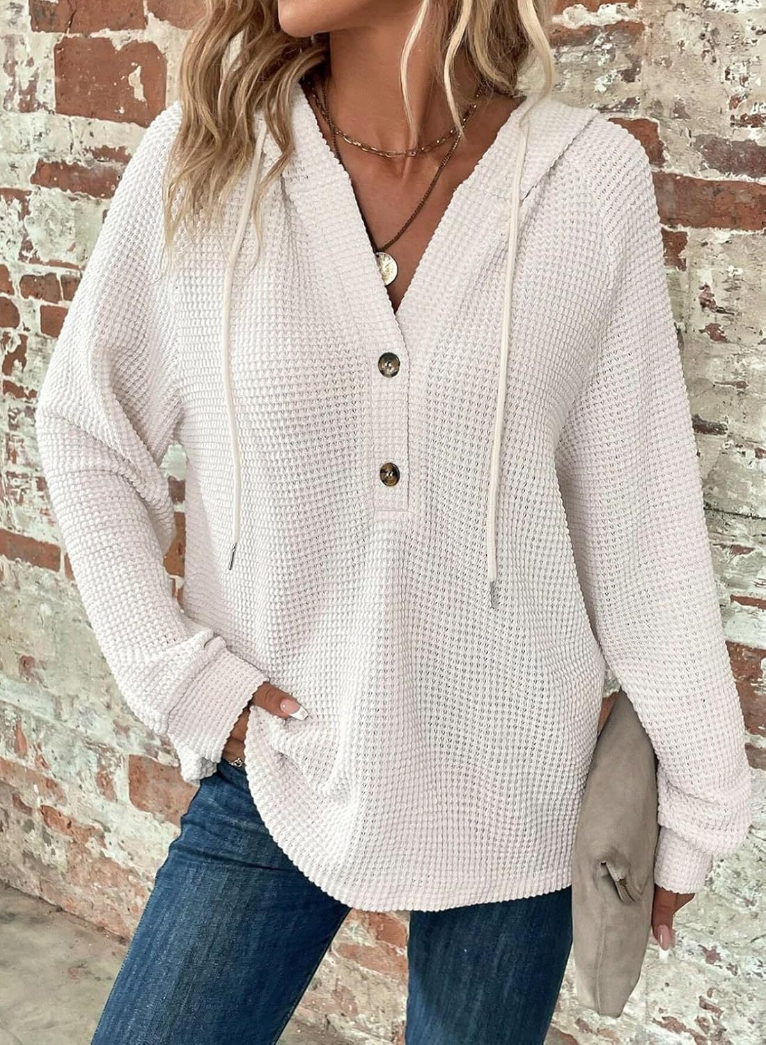 V-Ausschnitt Langarm Pullover Freizeit Sport Pullover