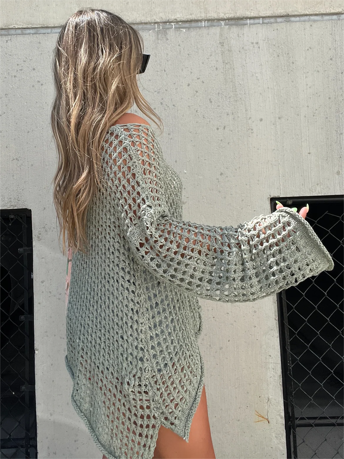 Neue Damen Häkel-Strandkleid mit Aushöhlungen (2 kaufen, kostenloser Versand)