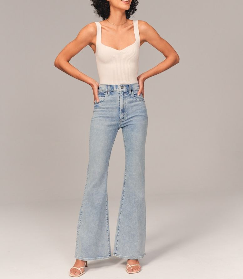 Damen Schlagjeans mit Ultrahoher Taille (2 kaufen, kostenloser Versand)