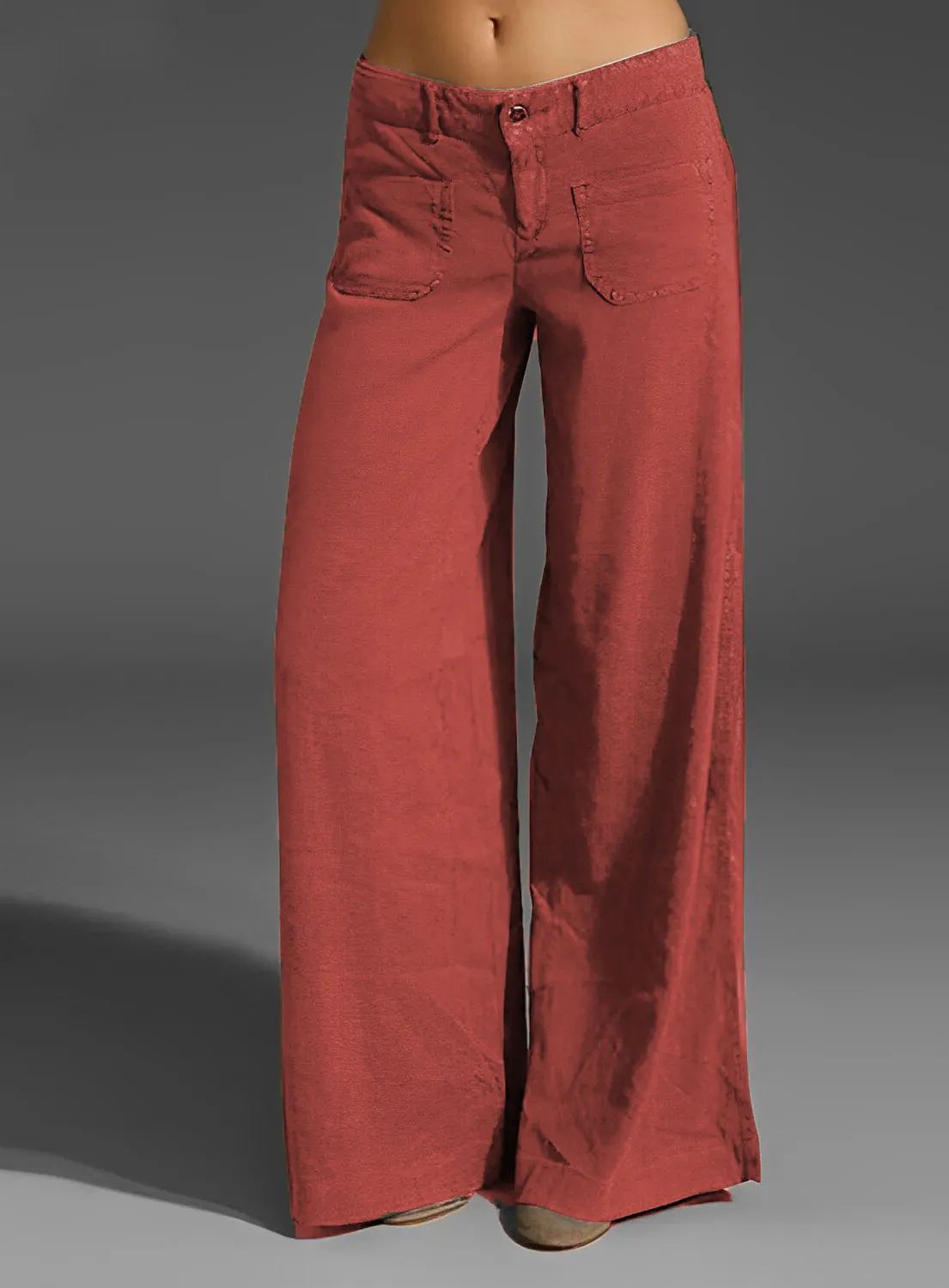 New Dual Pocket Front Wide Leg Jeans