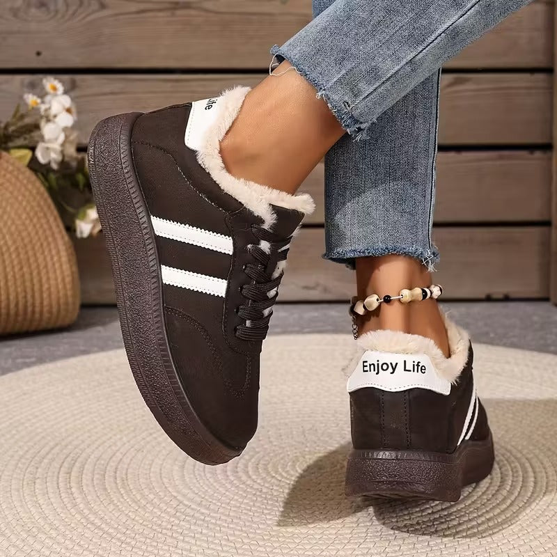 Women's Waterproof Warm Platform Sneakers Boots