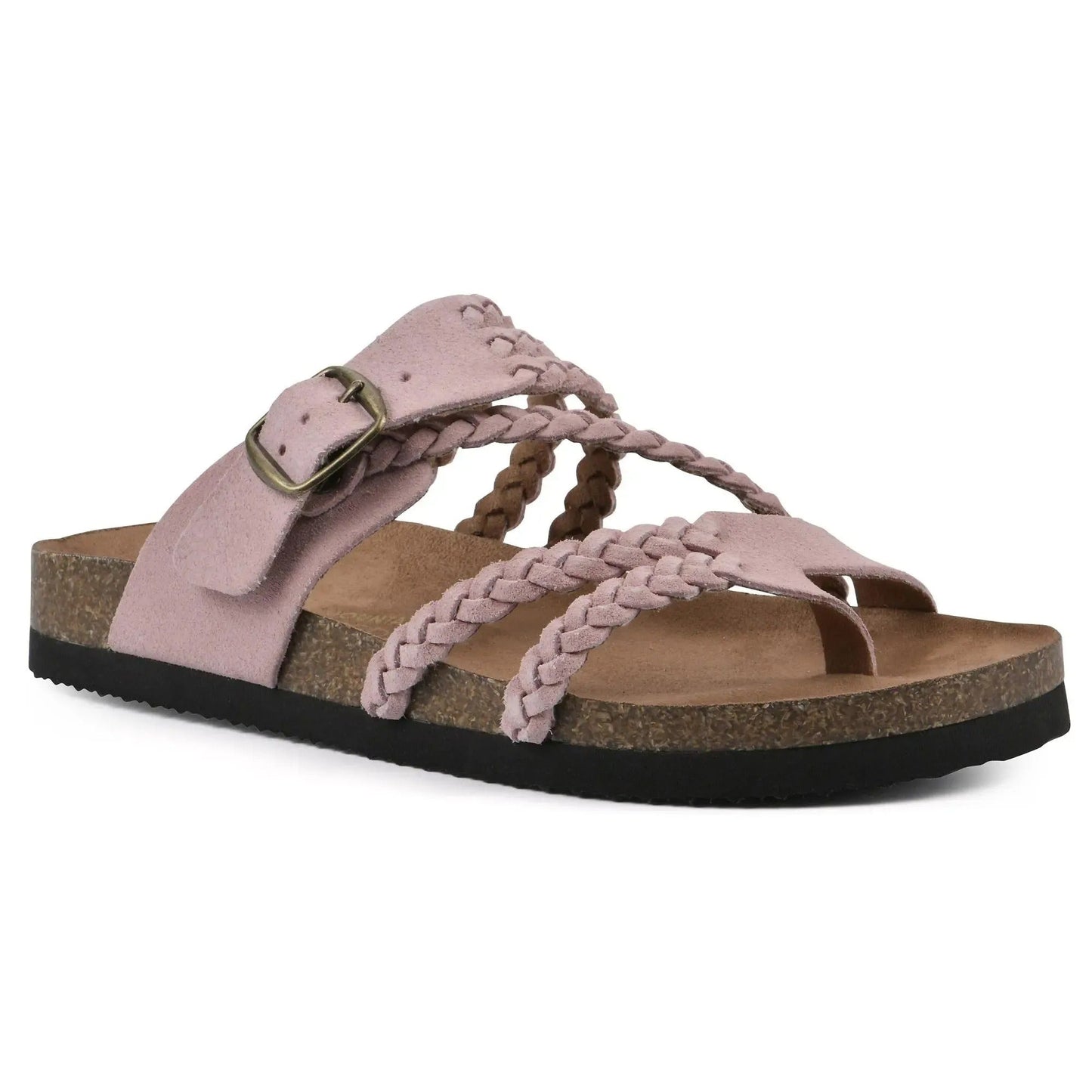 Women’s Braided Cork Sandals – Comfortable Wide Fit Summer Shoes