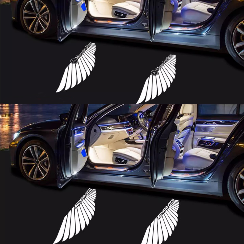 Auto-Türleuchten mit Engelflügel-Motiv