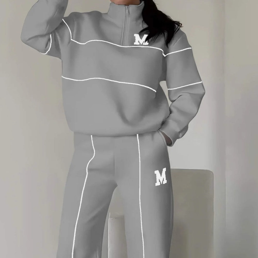 Womens 2 Piece Outfits Lounge Hoodless Pullover Sweatshirt Sweatsuit Sets Sweatshirt Baggy Fashion Sweatpants With Pockets
