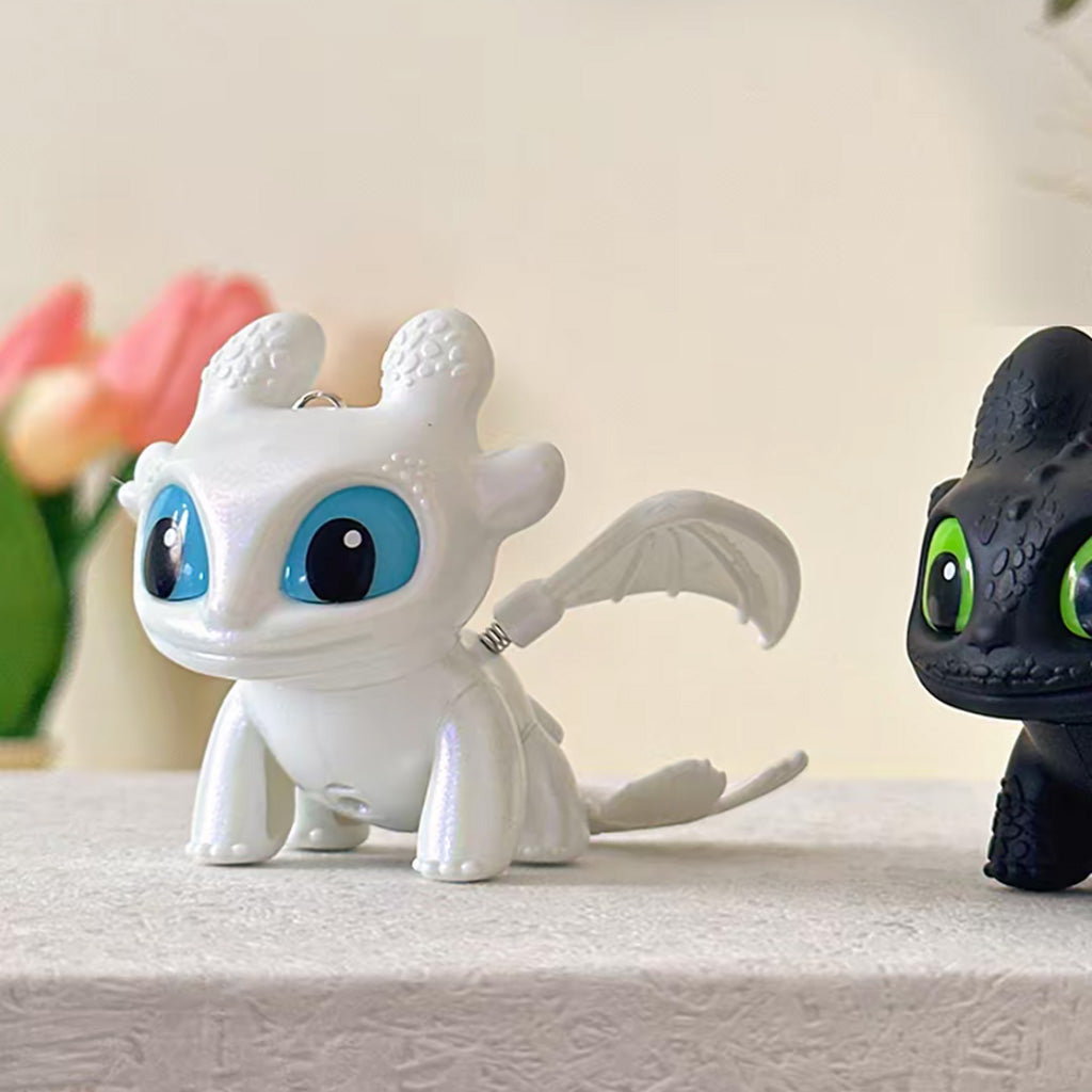Light-Up Toothless Dragon Keychain
